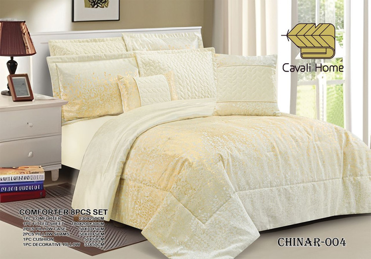 سرویس لحاف روتختی Cavali homeدو نفره 8 تکه مدل CHINAR